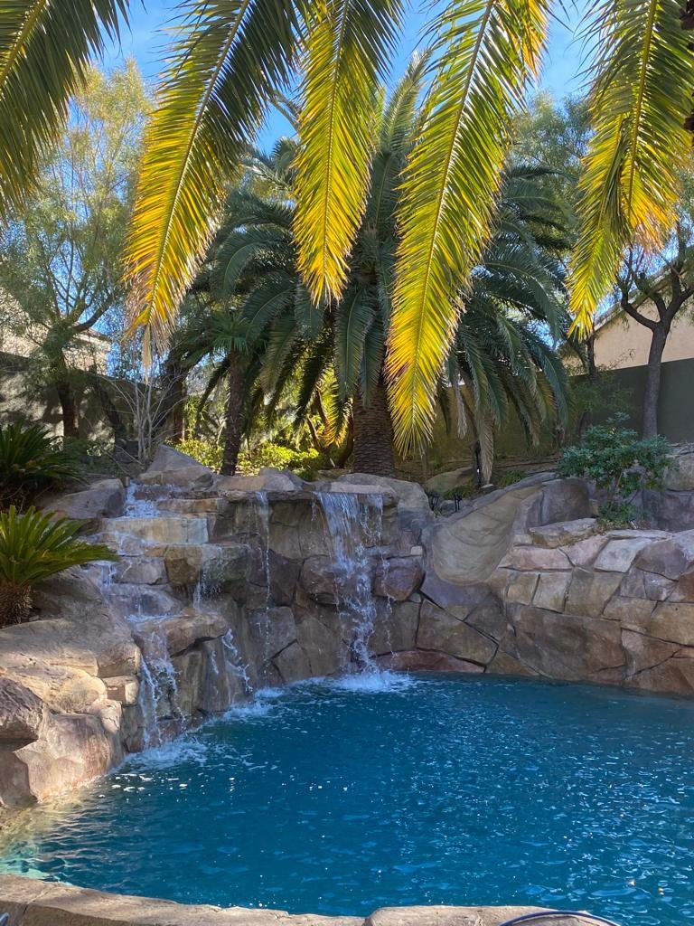 Bear Falls Resort waterfall pool.